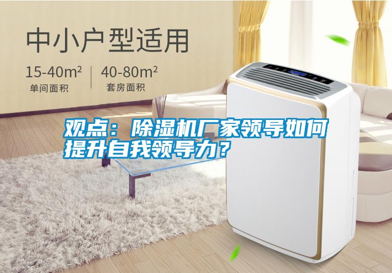 觀點：除濕機廠家領導如何提升自我領導力？