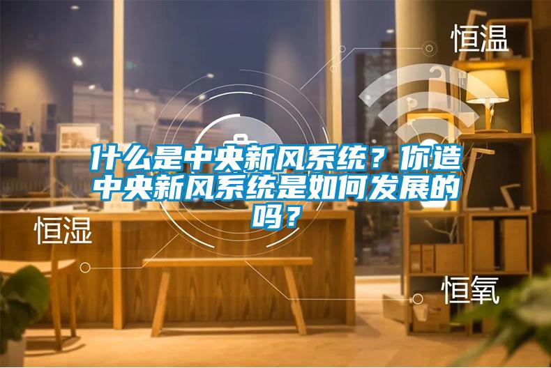 什么是中央新風系統？你造中央新風系統是如何發展的嗎？