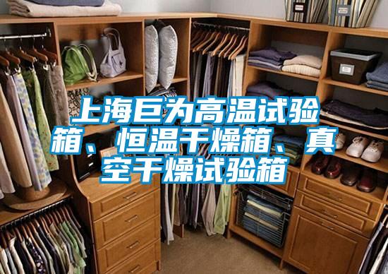 上海巨為高溫試驗箱、恒溫干燥箱、真空干燥試驗箱