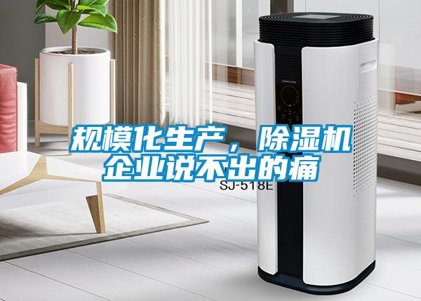 規(guī)模化生產(chǎn)，除濕機企業(yè)說不出的痛