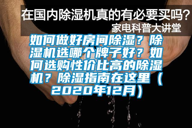 如何做好房間除濕？除濕機選哪個牌子好？如何選購性價比高的除濕機？除濕指南在這里（2020年12月）