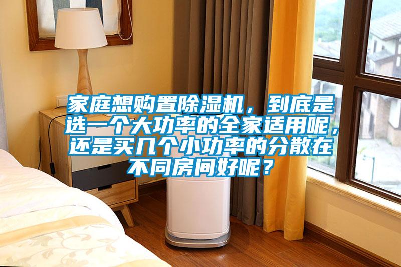 家庭想購置除濕機，到底是選一個大功率的全家適用呢，還是買幾個小功率的分散在不同房間好呢？