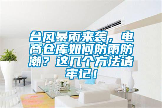 臺風暴雨來襲，電商倉庫如何防雨防潮？這幾個方法請牢記！