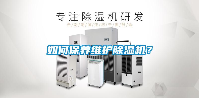 如何保養維護除濕機？