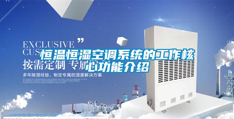 恒溫恒濕空調系統的工作核心功能介紹