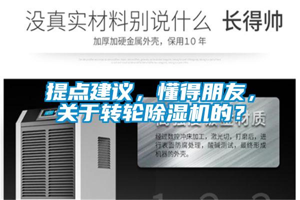 提點(diǎn)建議，懂得朋友，關(guān)于轉(zhuǎn)輪除濕機(jī)的？