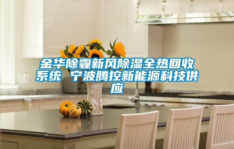 金華除霾新風除濕全熱回收系統 寧波騰控新能源科技供應